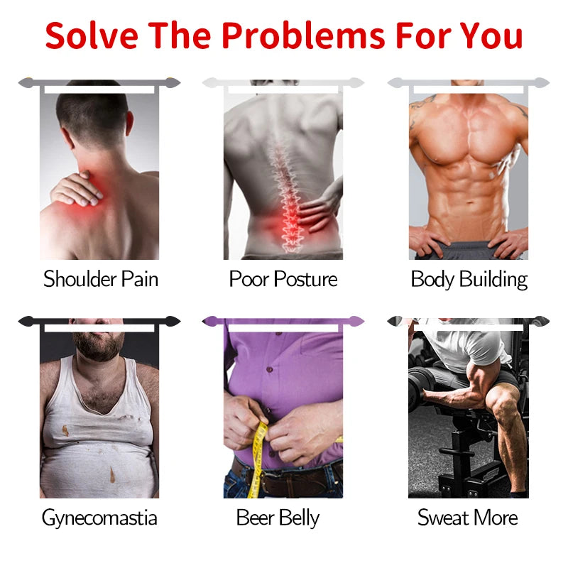 Men Waist Trainer Sauna Vest Fitness Abdomen Shaper Belly Reducing Shapewear Burn Fat Shirt Trimmer Belt