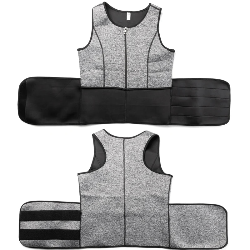 Men Waist Trainer Sauna Vest Fitness Abdomen Shaper Belly Reducing Shapewear Burn Fat Shirt Trimmer Belt