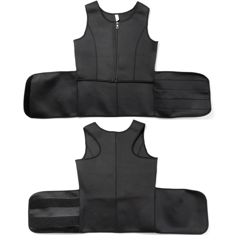 Men Waist Trainer Sauna Vest Fitness Abdomen Shaper Belly Reducing Shapewear Burn Fat Shirt Trimmer Belt